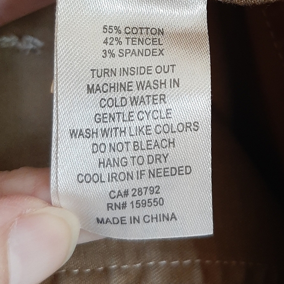 NWT Joie Straight Leg High Rise Tencel Cargo Pants 6 Tan Safari Travel Stretchy - Picture 7 of 7